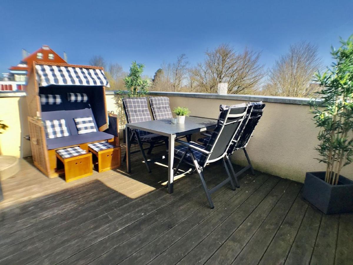 Ferienwohnung Leuchtturm Leuchtturm 7 - Dachterrasse mit Meerblick Großenbrode Exterior foto